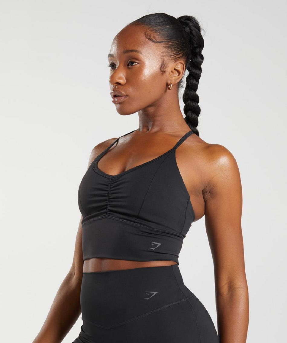 Gymshark Elevate Longline Ženske Sportski Grudnjak Crne | HR 3439XYU